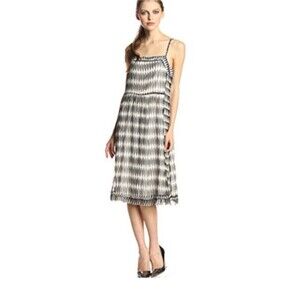 Lucky Brand Printed tank dress Ingenue Dress Black & White Small
